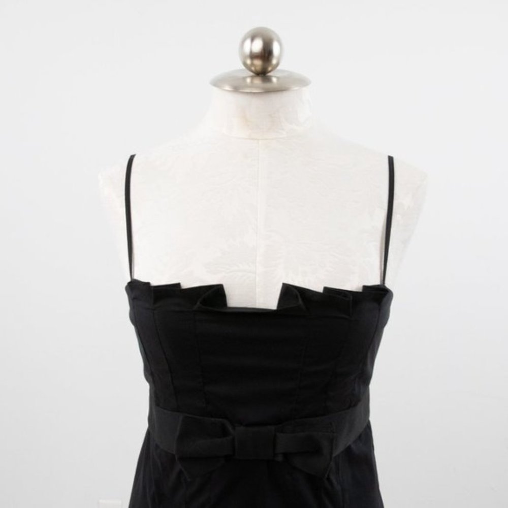 DKNY 4 100% Silk Ruched Cocktail Dress Dark Green - Picture 2 of 8